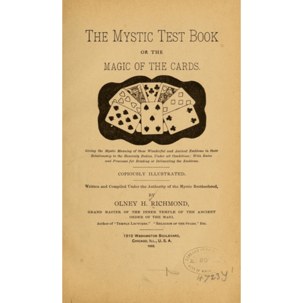 The Mystic Test Book Supplement | 1896 by Olney H. Richmond