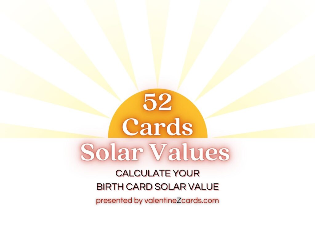 52 Cards Solar Values